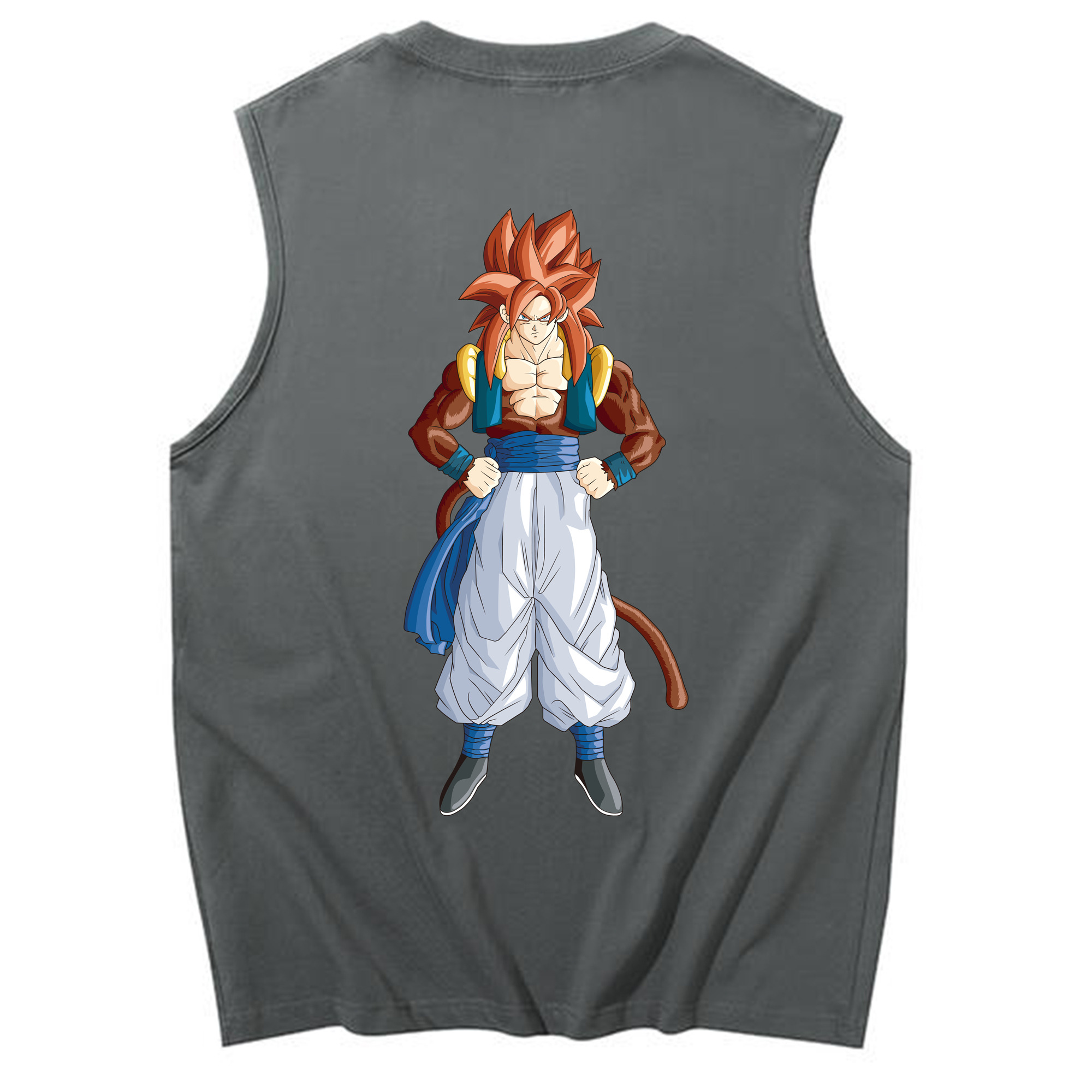 （画像用） ドラゴンボール 孫悟空（そん ごくう）Son Goku カカロット DRAGON BALL Kakarotto コットン100％タンクトップ（背面プリント）